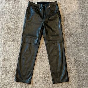 GAP Sky High Rise Vegan Leather Cheeky Straight Pants